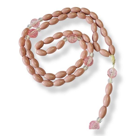 Vintage Pink Blush Plastic Rosary Prayer Beads - Picture 5 of 5